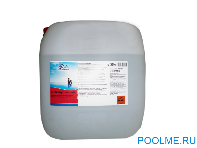 Уменьшитель уровня pH жидкий Chemoform Ph-минус 35 кг, артикул 0808035