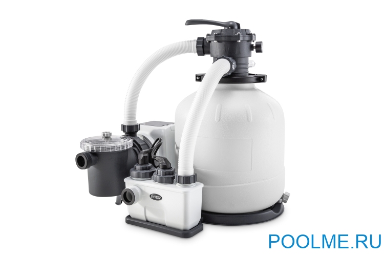 Песочный насос-фильтр + хлоргенератор INTEX "Krystal Clear", 10 м3/ч, артикул 26680