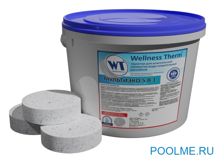 МУЛЬТИЭКО 5 в 1 таблетки 200 г «Wellness Therm» 5 кг, артикул 877437