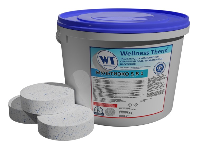 МУЛЬТИЭКО 5 в 1 таблетки 200 г «Wellness Therm» 5 кг, артикул 877437