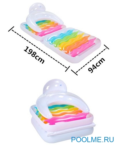 Надувной матрас-кресло INTEX трансформер 198 x 94 см, артикул 58847