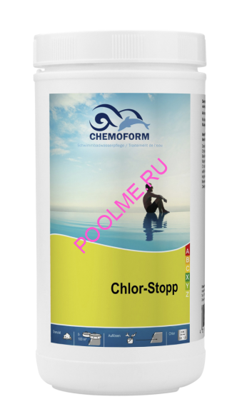 Уменьшитель уровня хлора гранулированный Chemoform Хлор Стоп 1 кг, артикул 0585001