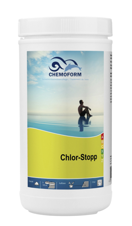 Уменьшитель уровня хлора гранулированный Chemoform Хлор Стоп 1 кг, артикул 0585001