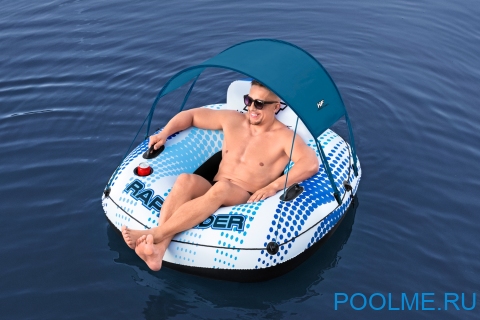 Надувной круг-кресло Bestway "Rapid Rider" с навесом 123 x 123 x 51 см, артикул 43725