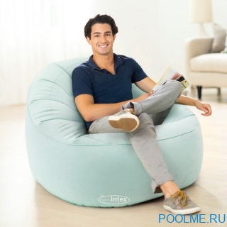 Надувное кресло INTEX Beanless Bag 112 x 104 x 74 см, серый, артикул 68590-S