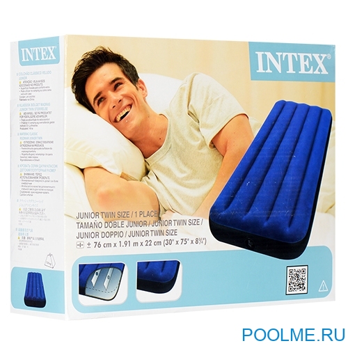 Матрас INTEX надувной 76 x 191 x 22 см, без насоса, артикул 68950 Матрас INTEX надувной 76 x 191 x 22 см, без насоса, артикул 68950
