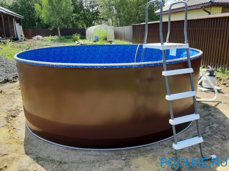 Бассейн Лагуна 4 х 1.25 м (врезной скиммер + форсунка) арт. 40011 / 3 - коричневый Бассейн Лагуна 4 х 1.25 м (врезной скиммер + форсунка) арт. 40011 / 3 - коричневый