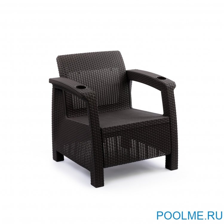 Набор кресел из искусственного ротанга без подушек Набор кресел из искусственного ротанга без подушек