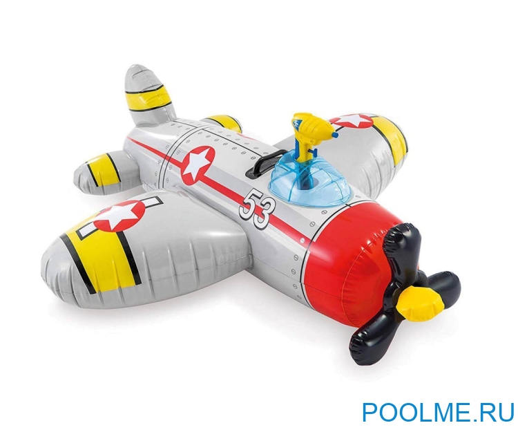 Надувная игрушка INTEX "Самолёт" серый 132 x 130 см, артикул 57537-G