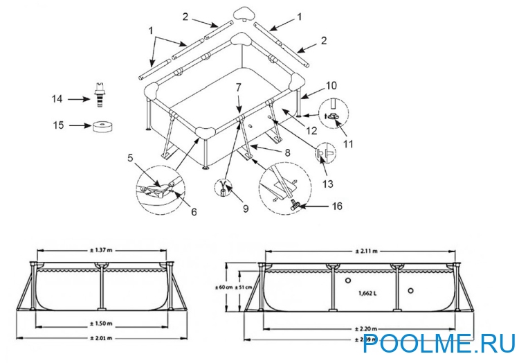 Бассейн INTEX 28270, 220 x 150 x 60 см Бассейн INTEX 28270, 220 x 150 x 60 см