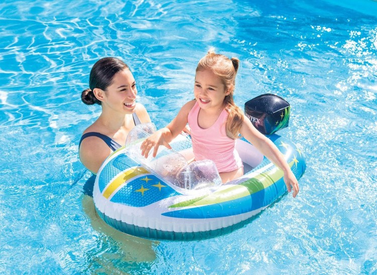 Надувная лодочка INTEX Pool Cruiser "Катер" 109 х 74 см, артикул 59380-В