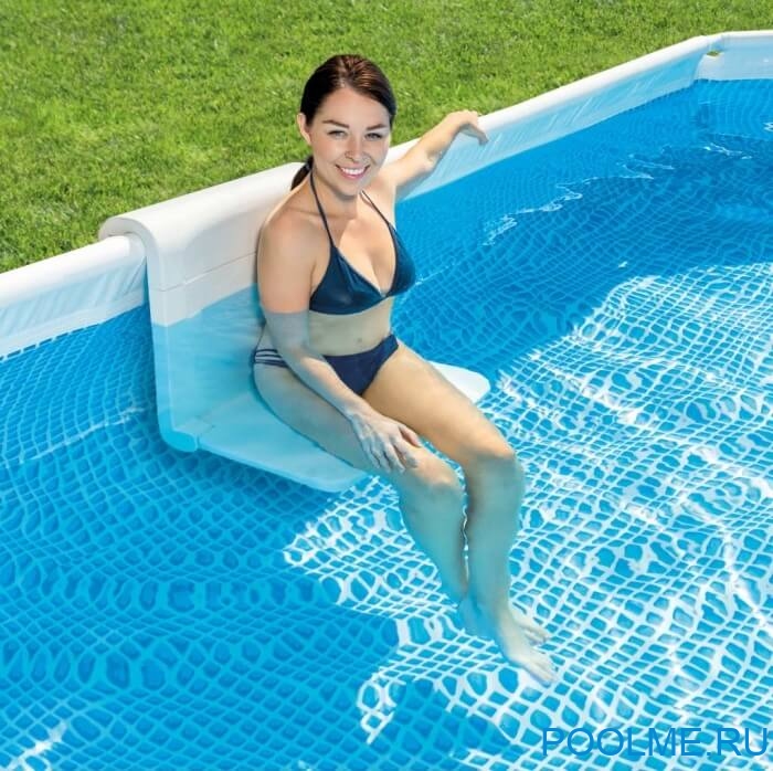 Навесная скамья INTEX для каркасных бассейнов, артикул 28053