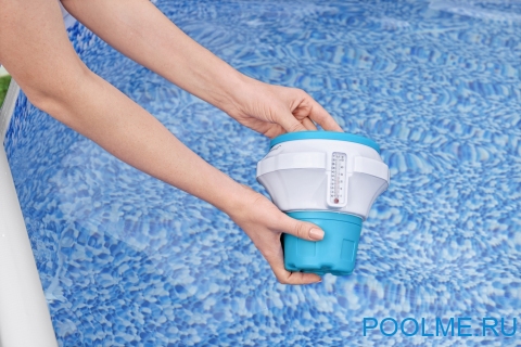 Поплавок-дозатор Bestway с термометром и защитной перчаткой, артикул 58701 Поплавок-дозатор Bestway с термометром и защитной перчаткой, артикул 58701