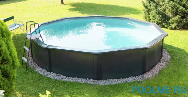 Морозостойкий бассейн MAGIC POOL 5.5 x 1.32 м арт. PR5513G - графит Морозостойкий бассейн MAGIC POOL 5.5 x 1.32 м арт. PR5513G - графит
