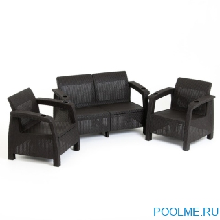 Комплект мебели из искусственного ротанга без подушек