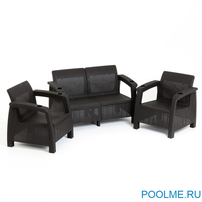 Комплект мебели из искусственного ротанга без подушек