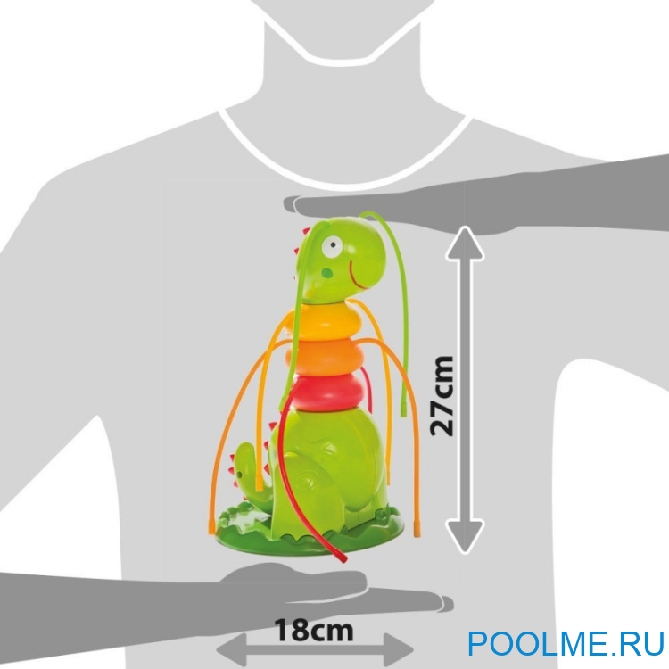 Надувной разбрызгиватель INTEX "Гусеница" 18 x 17 x 27 см, артикул 56599