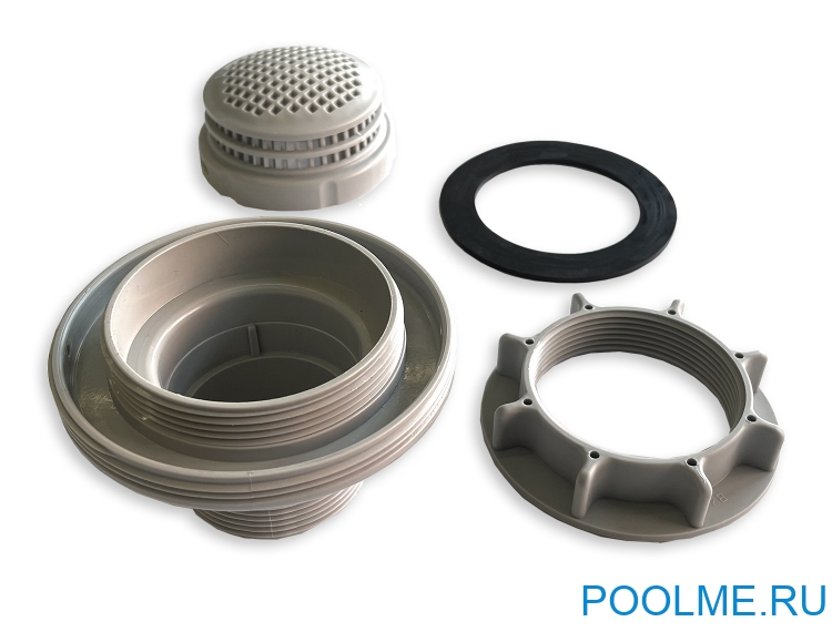 Соединитель сетчатый под шланг с резьбой 38 мм с гайкой и прокладкой, арт.10744 / 4 Соединитель сетчатый под шланг с резьбой 38 мм с гайкой и прокладкой, арт.10744 / 4