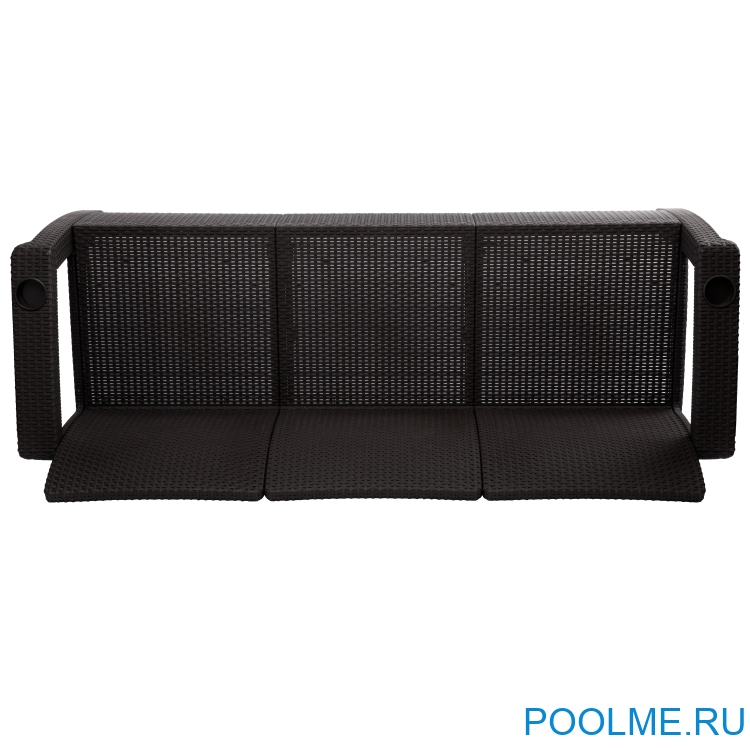 Диван из искусственного ротанга без подушки 3 места