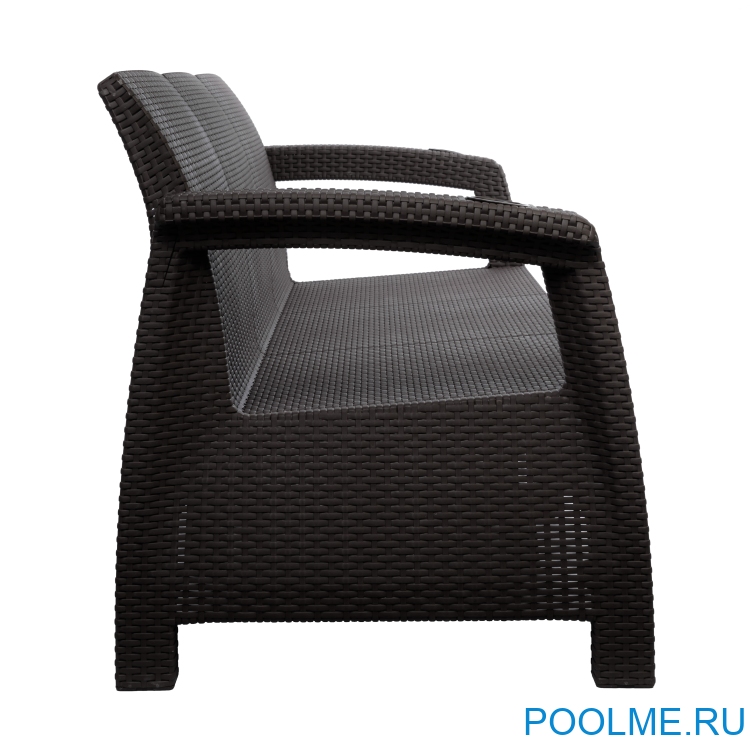 Диван из искусственного ротанга без подушки 3 места