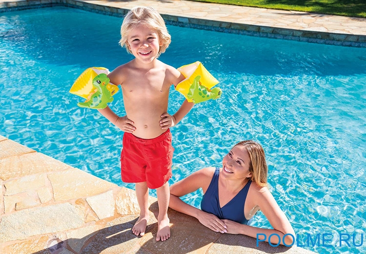 Нарукавники INTEX "Динозаврики", 23 x 15 см, артикул 56664