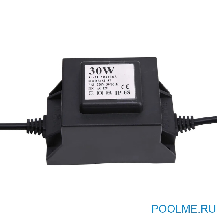 Трансформатор Waterproof 30Вт 220/12В артикул 77030