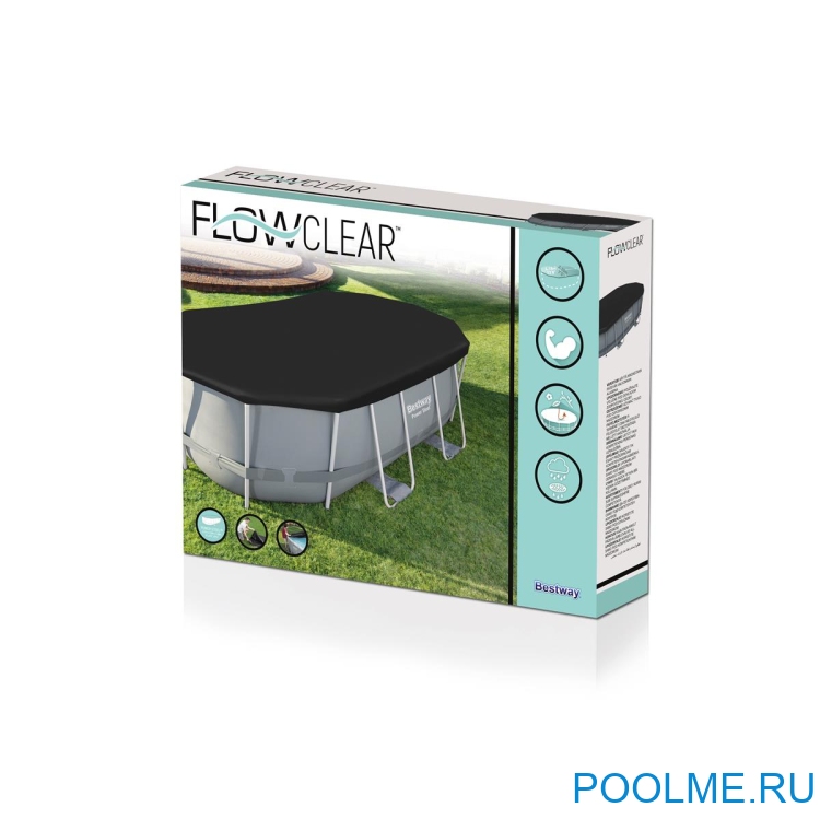 Тент Bestway для овальных каркасных бассейнов 4.27 х 2.5 м, артикул 58425