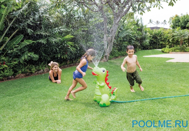 Надувной разбрызгиватель INTEX "Динозаврик" 70 x 53 см, артикул 56598