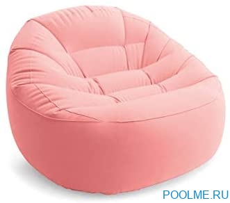 Надувное кресло INTEX Beanless Bag 112 x 104 x 74 см, розовый, артикул 68590-P