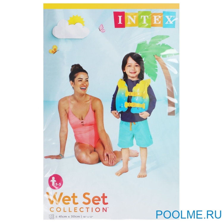 Жилет INTEX "Голубая лагуна" 41 x 30 см, артикул 59663 Жилет INTEX "Голубая лагуна" 41 x 30 см, артикул 59663