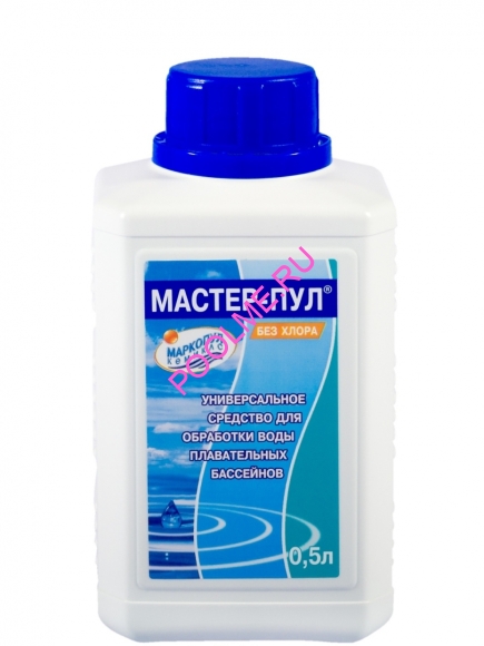 Бесхлорное универсальное жидкое средство «4 в 1» Мастер-пул 0.5 л, артикул 41001