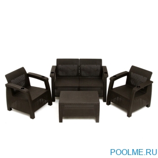 Комплект мебели из искусственного ротанга без подушек