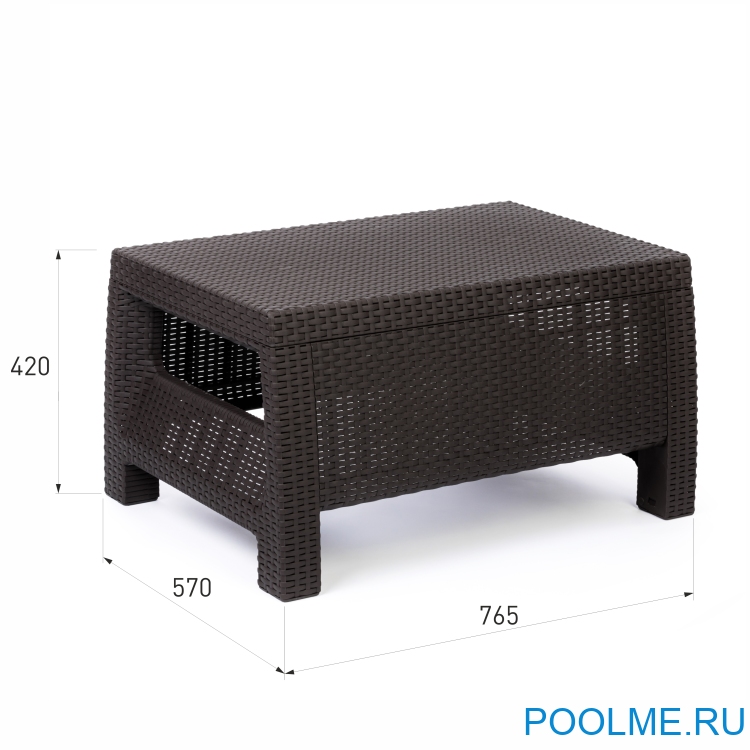 Комплект мебели из искусственного ротанга без подушек
