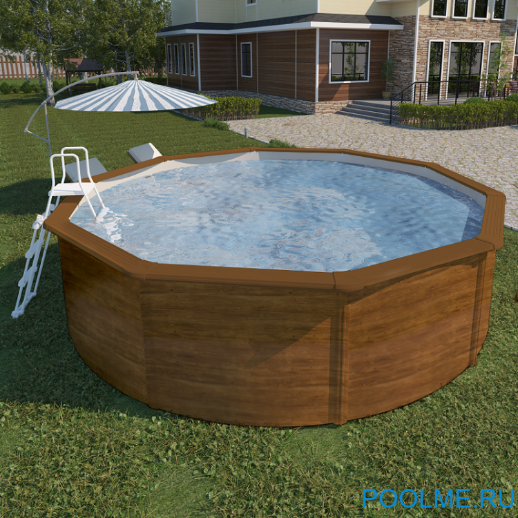 Морозостойкий бассейн MAGIC POOL 3.6 x 1.32 м арт. PR3613WB - дерево