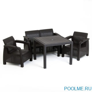 Комплект мебели из искусственного ротанга без подушек