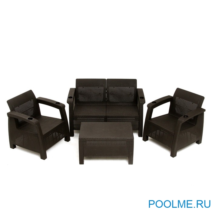 Комплект мебели из искусственного ротанга без подушек