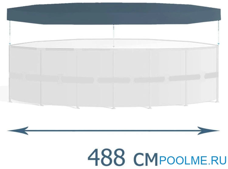 Тент INTEX для каркасных бассейнов 4.88 м, артикул 28040 Тент INTEX для каркасных бассейнов 4.88 м, артикул 28040