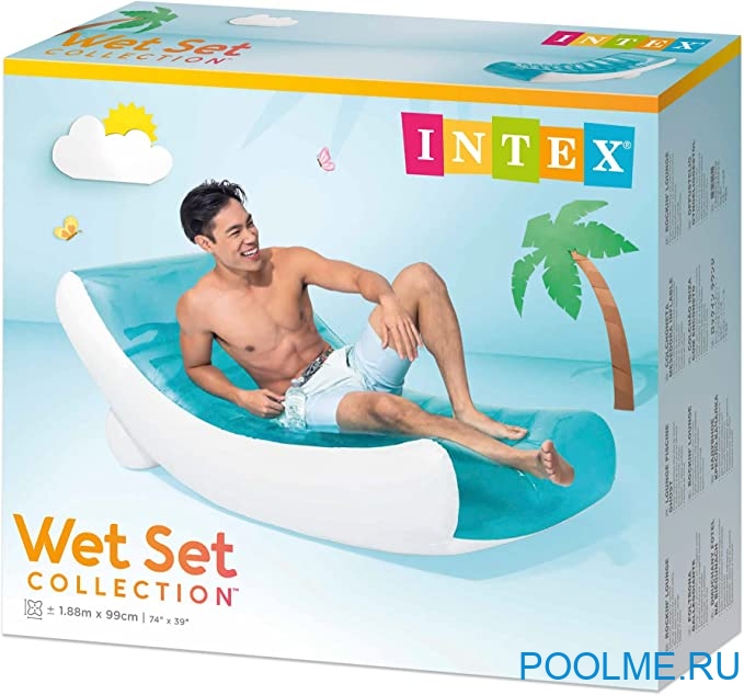 Надувное кресло-шезлонг INTEX &quot;Всплеск&quot;191 x 99 см, артикул 56874