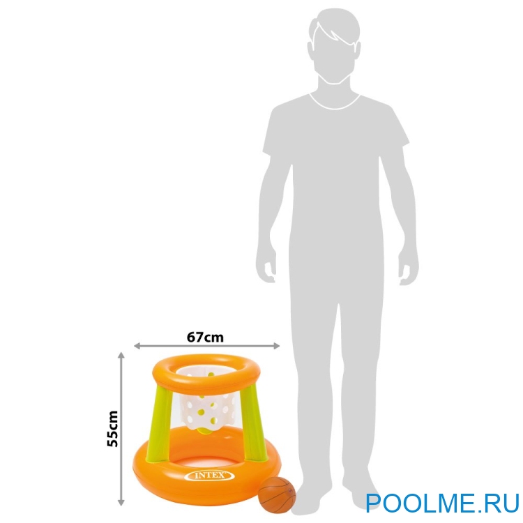 Надувной набор INTEX "Баскетбол" 67 x 55 см, артикул 58504
