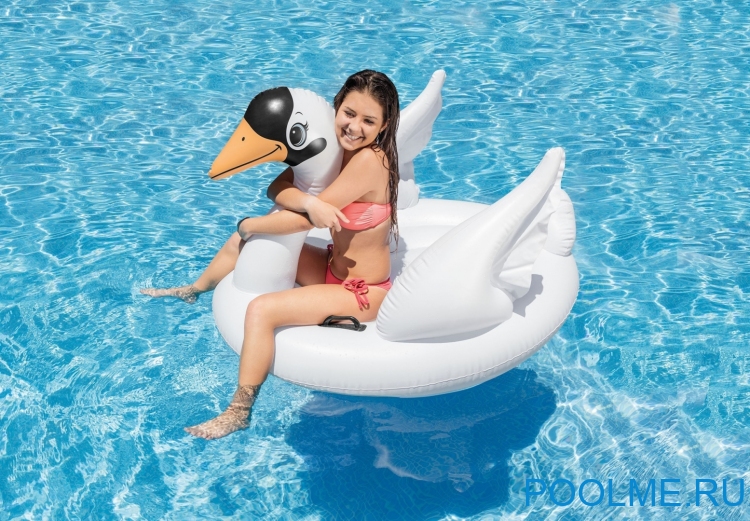 Надувной плот INTEX "Белый лебедь" 130 x 102 x 99 см, артикул 57557 Надувной плот INTEX "Белый лебедь" 130 x 102 x 99 см, артикул 57557