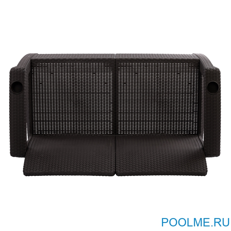 Диван из искусственного ротанга без подушки 2 места