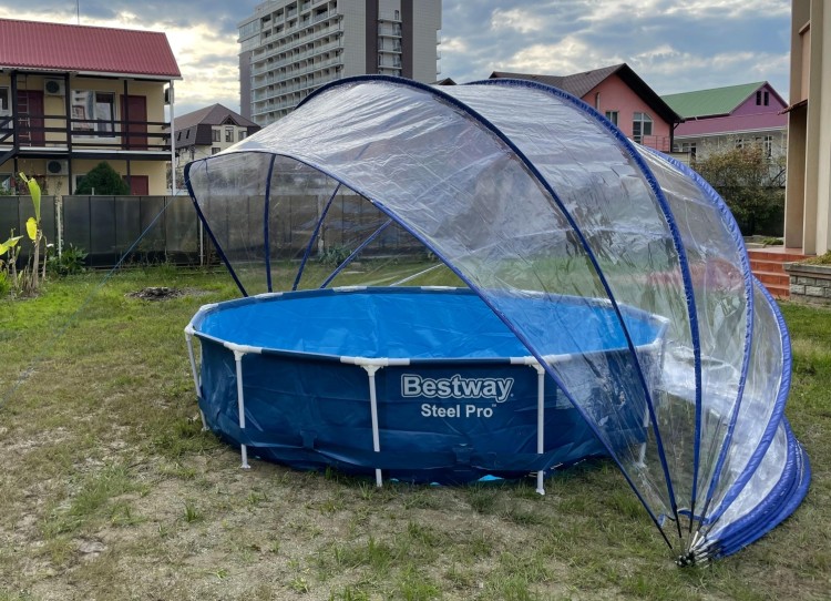 Круглый павильон Pool Tent материал ПВХ - 200 мкм, Ø 6.5 метра; артикул LT650
