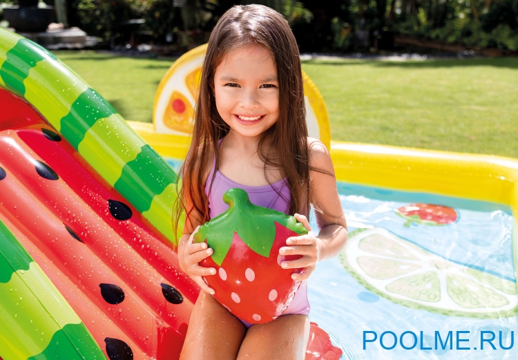 Надувной игровой центр INTEX "Фруктовое удовольствие" 244 x 191 x 91 см, артикул 57158