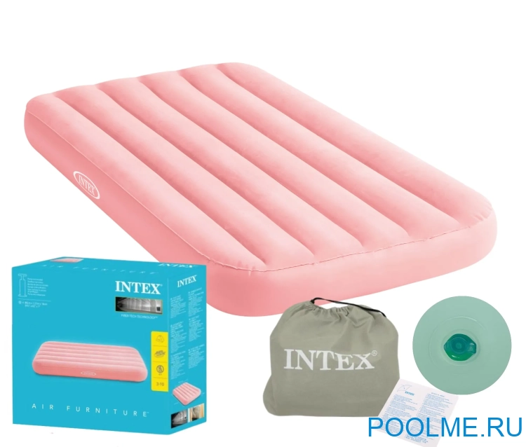 Матрас INTEX надувной Cozy Kids Airbed (розовый), артикул 66803-P