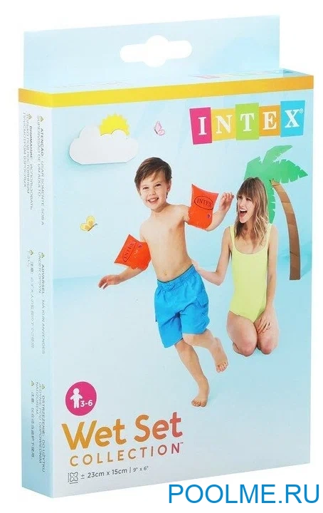 Нарукавники INTEX "Deluxe" 23 x 15 см, артикул 58642 Нарукавники INTEX "Deluxe" 23 x 15 см, артикул 58642