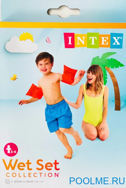 Нарукавники INTEX "Deluxe" 23 x 15 см, артикул 58642 Нарукавники INTEX "Deluxe" 23 x 15 см, артикул 58642