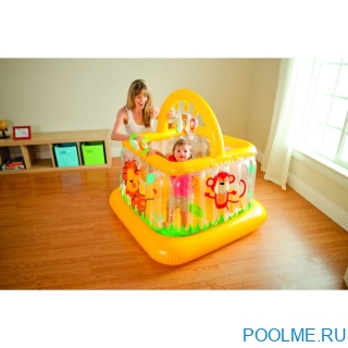 Надувной игровой центр-манеж INTEX "Сафари" 117 x 117 x 117 см, артикул 48473