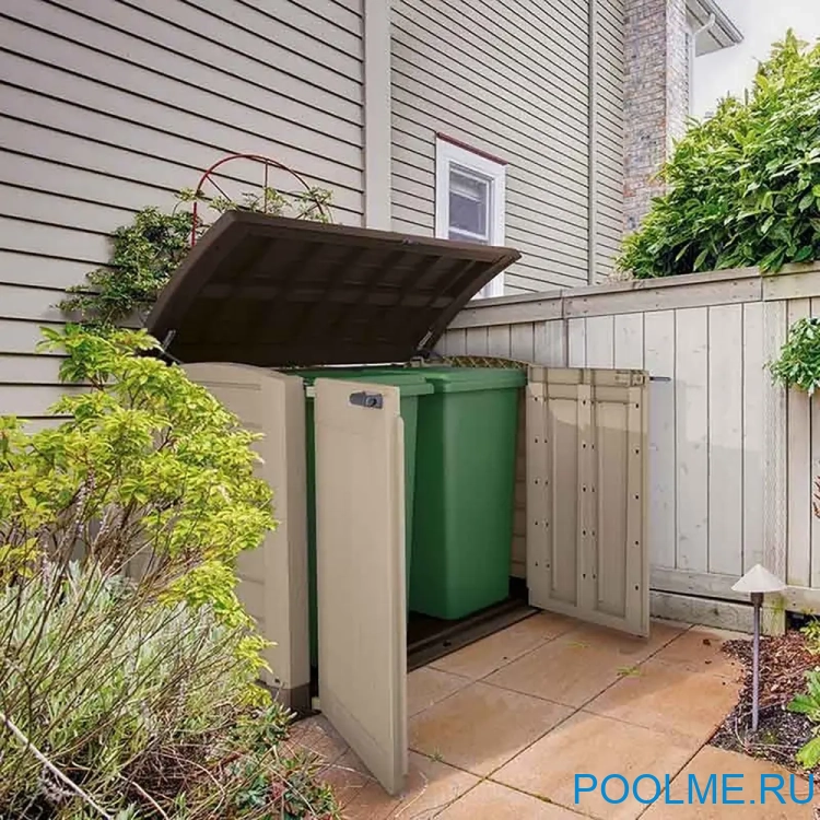 Техническое помещение, внутренние размеры: 132 х 76 х 110 см