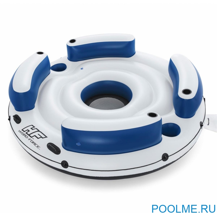 Надувной плот Bestway Hydro-Force Lazy Dayz на 4 человека 239 х 239 см, артикул 43536 Надувной плот Bestway Hydro-Force Lazy Dayz на 4 человека 239 х 239 см, артикул 43536