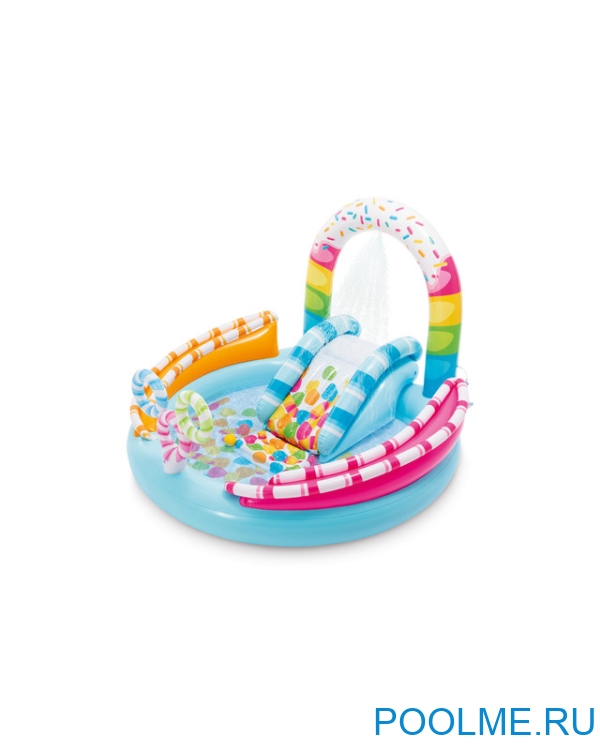 Надувной игровой центр INTEX Candy Fun с горкой, артикул 57144 Надувной игровой центр INTEX Candy Fun с горкой, артикул 57144